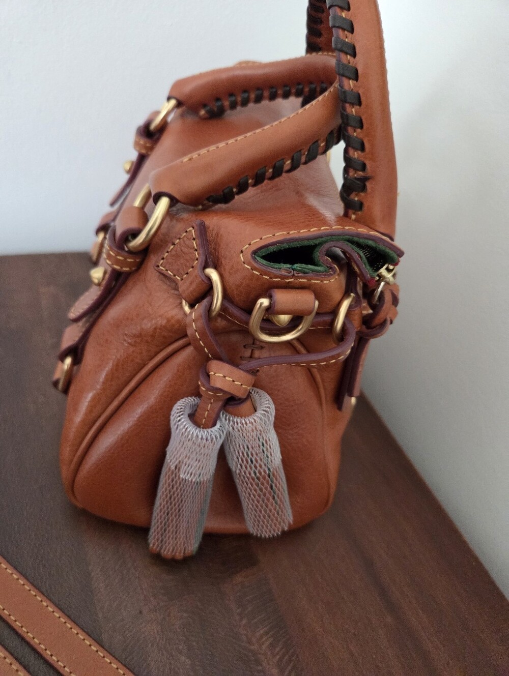 Dooney & Bourke Florentine Micro Satchel Color: Natural - Picture 4 of 11